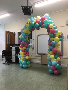 balloon arch  pastel decoration