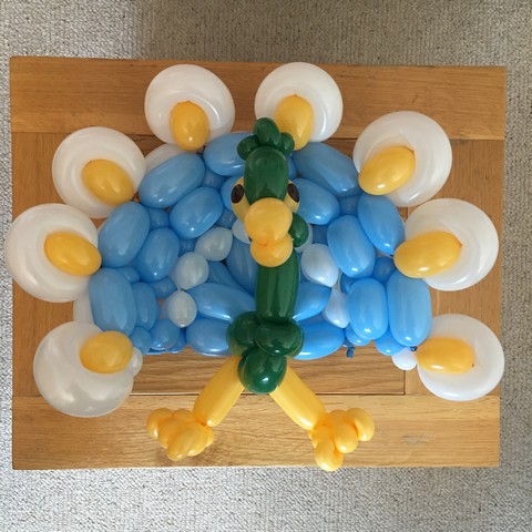 balloon peacock