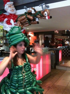 balloon dress christmas tree