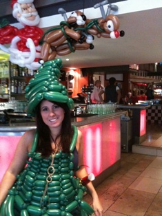 balloon dress christmas tree