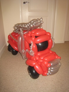 balloon model fire truck