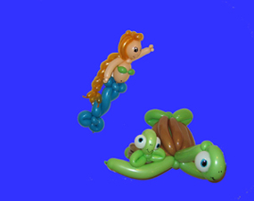 balloon mermaid turtle