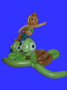 balloon mermaid turtle