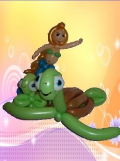 balloon turtle mermaid