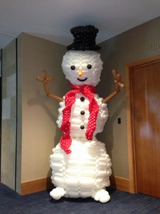 balloon model snowman