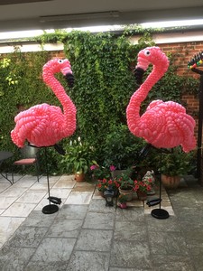 balloon flamingos